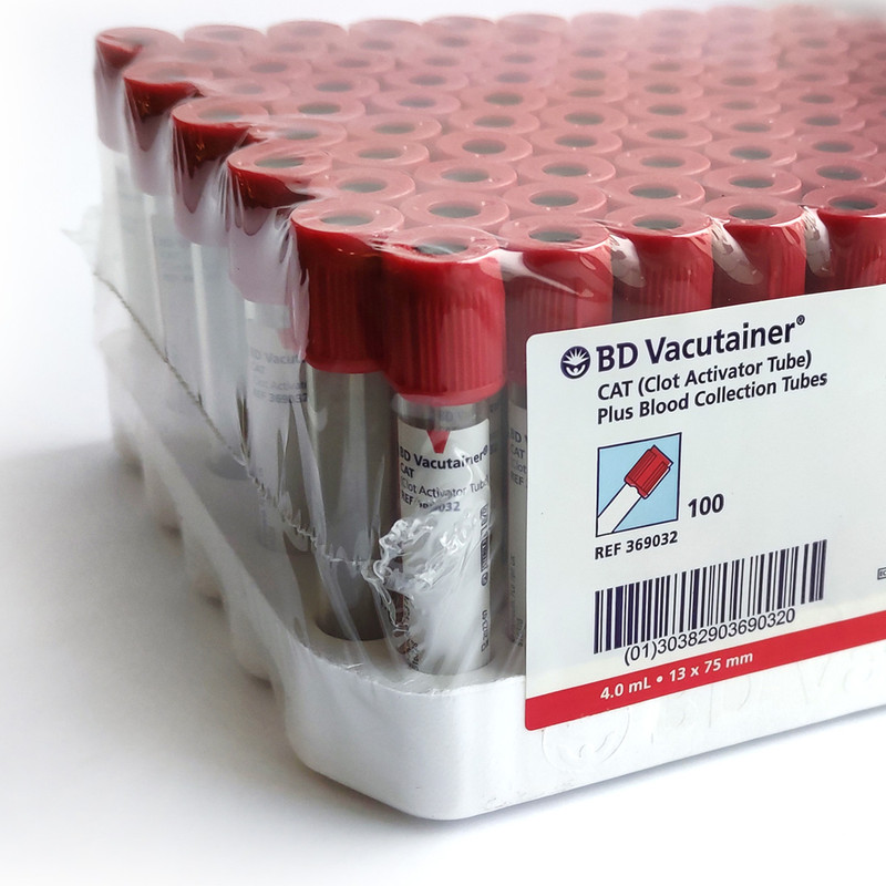 Пробірка Вакуумна BD Vacutainer® Plus Serum 6 мл, 13х100 мм, 100 шт (367819)